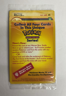 Sealed Pikachu Pokemon The First Movie WB Promo 1999 Card New - Image 1