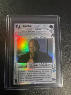 Star Wars CCG SWCCG Reflections 3 MACE WINDU Foil Card NM+ Decipher - Image 1