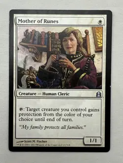 Mother of Runes x1 MTG Commander 2011 1x Magic Good Heavy Play HP - Image 1