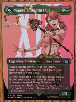 MTG Vanille Cheerful l'Cie FOIL BORDERLESS Magic Final Fantasy NM/Mint - Image 2