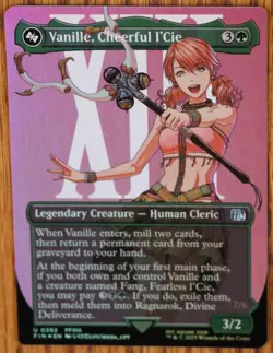 MTG Vanille Cheerful l'Cie FOIL BORDERLESS Magic Final Fantasy NM/Mint - Image 3