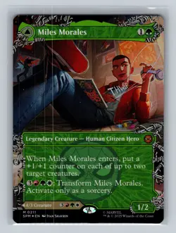 MTG - Miles Morales (0211) (Borderless) - 211 - Spider-Man - Foil - Mythic - NM - Image 2