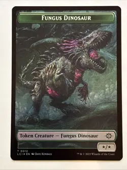 MTG Lost Caverns of Ixalan Fungus Dinosaur/Vampire Demon Foil Token 0012/0015 NM - Image 1