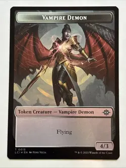 MTG Lost Caverns of Ixalan Fungus Dinosaur/Vampire Demon Foil Token 0012/0015 NM - Image 2