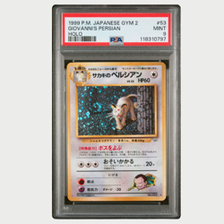 PSA 9 Pokemon Giovanni's Persian Holo Japanese Gym 2 1999 SWIRL - Image 1