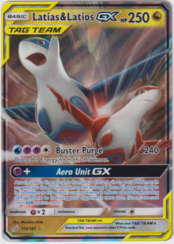 Pokemon Latias & Latios GX 113/181 Full Tag Team - Team Up - Light Played - Image 1