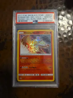 Pokemon TCG Shining Ho-Oh SM70 Holo PSA GEM MINT 10 Black Star Promo - Image 1