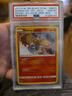 Pokemon TCG Shining Ho-Oh SM70 Holo PSA GEM MINT 10 Black Star Promo - Image 2