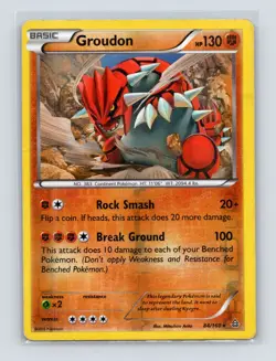 Pokemon TCG Groudon 84/160 XY - Primal Clash Reverse Holo HP - Image 1