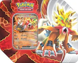 Pokemon Paradox Destinies Tin - Gouging Fire ex - New / Factory Sealed - Image 1