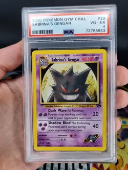 Pokemon Sabrina's Gengar 29/132 Gym Challenge Unlimited Edition Rare Psa 4 - Image 1