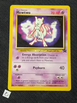 Mewtwo 3 - Black Star Movie Promo WOTC Pokemon TCG MP - Image 1