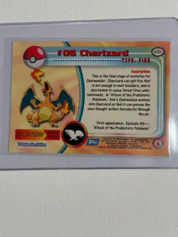 Topps Pokemon TCG Charizard #6 NM Blue Logo - Image 3