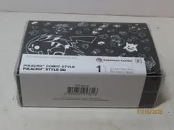 Pokemon Center Pikachu Comic-Style Double Deck Box Sealed New - Image 2