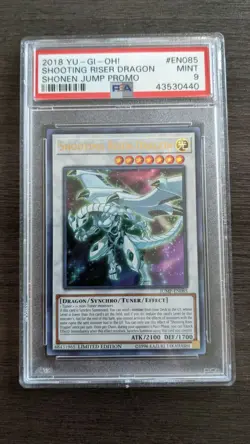 2018 Yugioh Shooting Riser Dragon JUMP-EN085 Ultra Rare Promo PSA 9 - Image 1