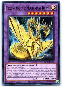 Heosvarog the Mechanical Dawn ROTA-EN035 SUPER RARE 1st Ed YuGiOh NM - Image 1