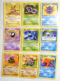 Pokemon FOSSIL Base Set Trading Cards TCG LP/NM Wizards WOTC 1999 Lot of 32 - Image 2