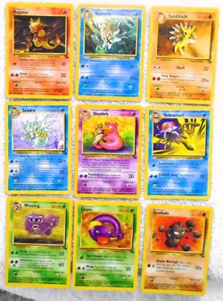 Pokemon FOSSIL Base Set Trading Cards TCG LP/NM Wizards WOTC 1999 Lot of 32 - Image 3