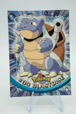 Pokemon Card Topps TV Animation 1999 Blue Logo - #09 Blastoise Non Holo RARE LP+ - Image 1