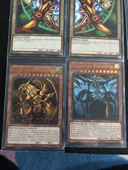 YUGIOH! EXODIA + EGYPTIAN GOD CARDS OBELISK - SLIFER - RA - 12 CARD SET LDK2 - Image 3