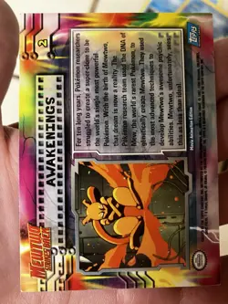 Pokemon Topps CHROME Mewtwo Strikes Back Awakenings SHATTERED RAINBOW Rare Card - Image 2