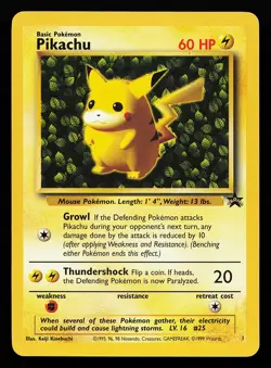 Pikachu 1 WOTC Black Star Promo Pokemon Card - Image 1