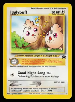 Igglybuff 36 WOTC Black Star Promo Pokemon Card - Image 1