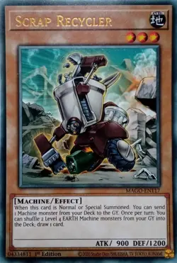 MAGO-EN117 SCRAP RECYCLER RARE 1ST EDITION YuGiOh CARD - Image 1