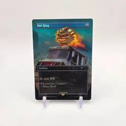 MTG Sol Ring (0912) - Twisted Metal - Rainbow Foil In Hand - Image 1