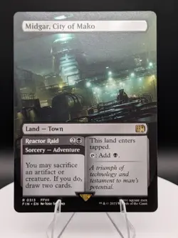 Midgar, City of Mako Extended Art: Rare 0313: Final Fantasy MTG (NM) - Image 1