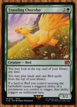 MTG Traveling Chocobo Magic The Gathering Final Fantasy NM/Mint - Image 1