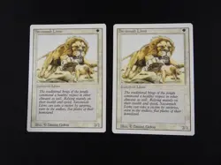 2x Savannah Lions NM/LP [Revised Edition] Mtg Magic Free Tracking! - Image 1