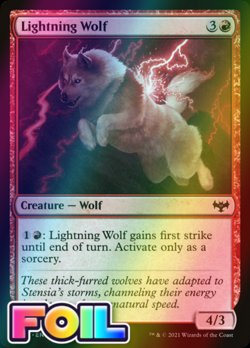 x1 Lightning Wolf VOW MTG 168/277 FOIL COMMON M/NM 1x - Image 1