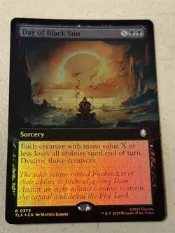 mtg borderless foil Day of Black Sun, Avatar the Last Airbender, unplayed - Image 1