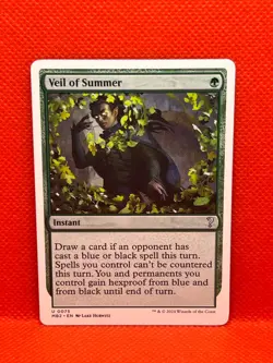 MTG Veil of Summer(White Border) Mystery Booster 2 Regular - Image 1