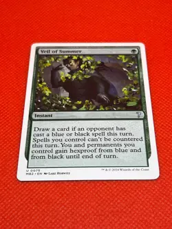 MTG Veil of Summer(White Border) Mystery Booster 2 Regular - Image 2