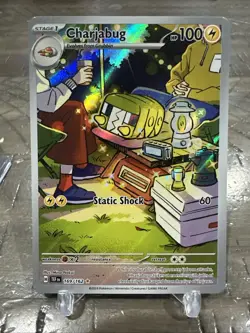 Pokemon TCG Charjabug 169/162 Temporal Forces Illustration Rare Full Art Holo NM - Image 1