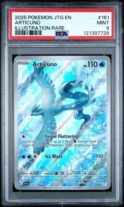 2025 POKEMON JTG EN-JOURNEY TOGETHER ILLUSTRATION RARE #161 ARTICUNO PSA 9 - Image 1