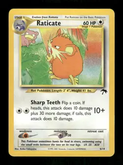 Pokemon Raticate Promo Southern Islands 06/18 MP - Image 1