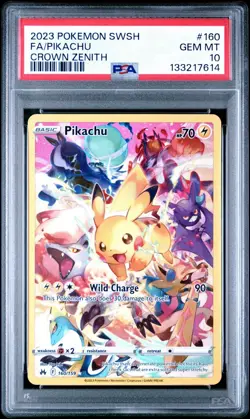 2023 Pokemon Sword And Shield Pikachu Crown Zenith Full Art PSA 10 - Image 1