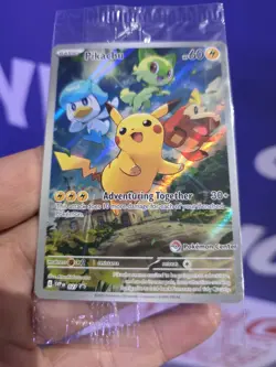 2023 Pikachu Pokemon Center Promo SVP 027 Paldea Evolved SEALED - Image 3