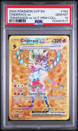 Cinderace ex - SVP-163 - Promo - Scarlet & Violet - Pokemon - PSA 10! - Image 1