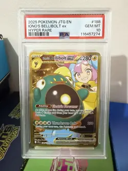Pokemon TCG Iono's Bellibolt EX 188/159 Journey Together Hyper Rare PSA 10 - Image 1
