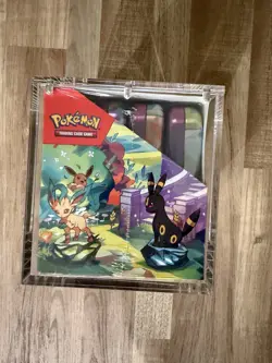 Pokemon Prismatic Evolutions Mini Tin Display Box WITH ACRYLIC CASE!! - Image 5