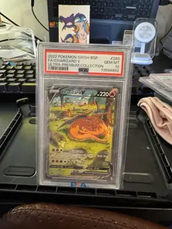 Pokemon TCG Charizard V SWSH260 Black Star Promo PSA 10 Gem Mint - Image 1