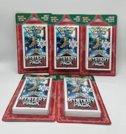 Pokemon Mystery Pack Seeded 1:10 Crystal Guardians - Lot Of 5 Gift For Stockings - Image 1