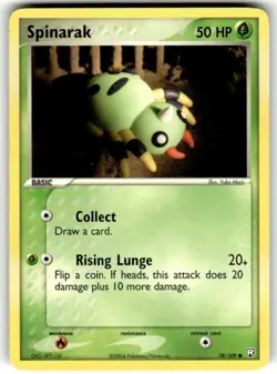 Pokemon TCG EX 2004 Team Rocket Returns Spinarak 78/109 Non Holo NM - Image 1