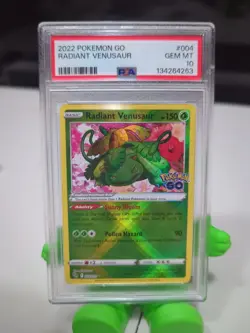 2022 POKEMON GO #004 RADIANT VENUSAUR GEM MT PSA 10 - Image 1