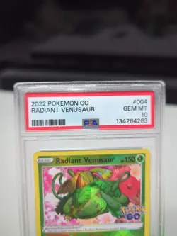 2022 POKEMON GO #004 RADIANT VENUSAUR GEM MT PSA 10 - Image 2