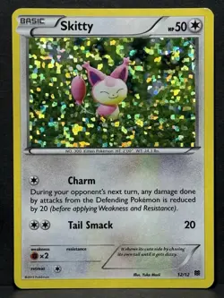 Pokemon Skitty Confetti Holo 12/12 McDonald's Collection LP - Image 1